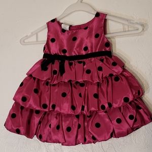 Holiday Editions Polka-dot Ruffled Dress, Sz 18mon